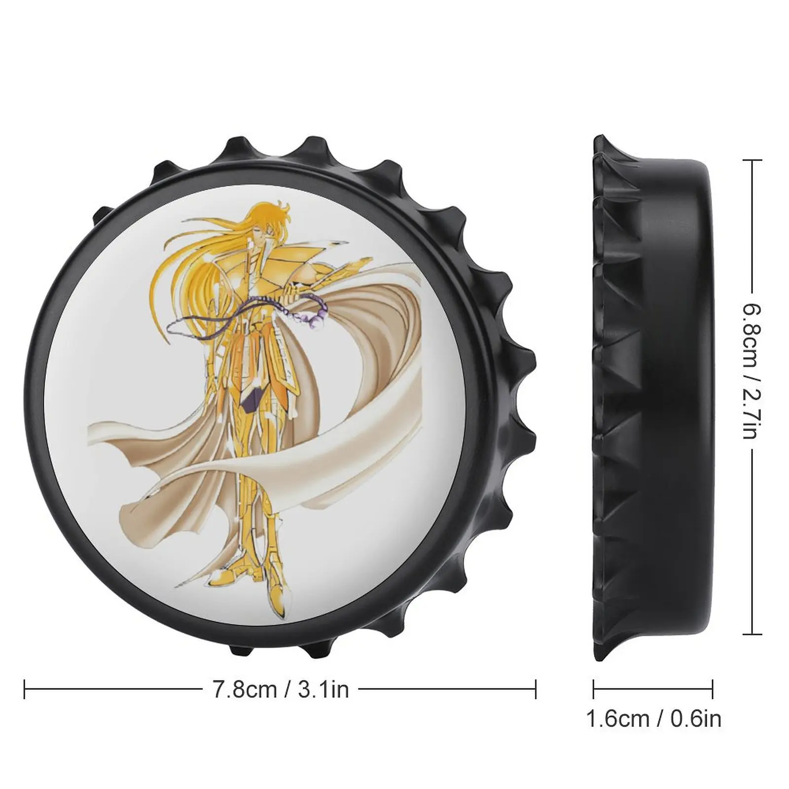 Magnete per frigorifero Apribottiglie Attrazione magnetica Personalizzazione in lega Saint Seiya Cavalieri dello zodiaco Merci Vergine Shaka