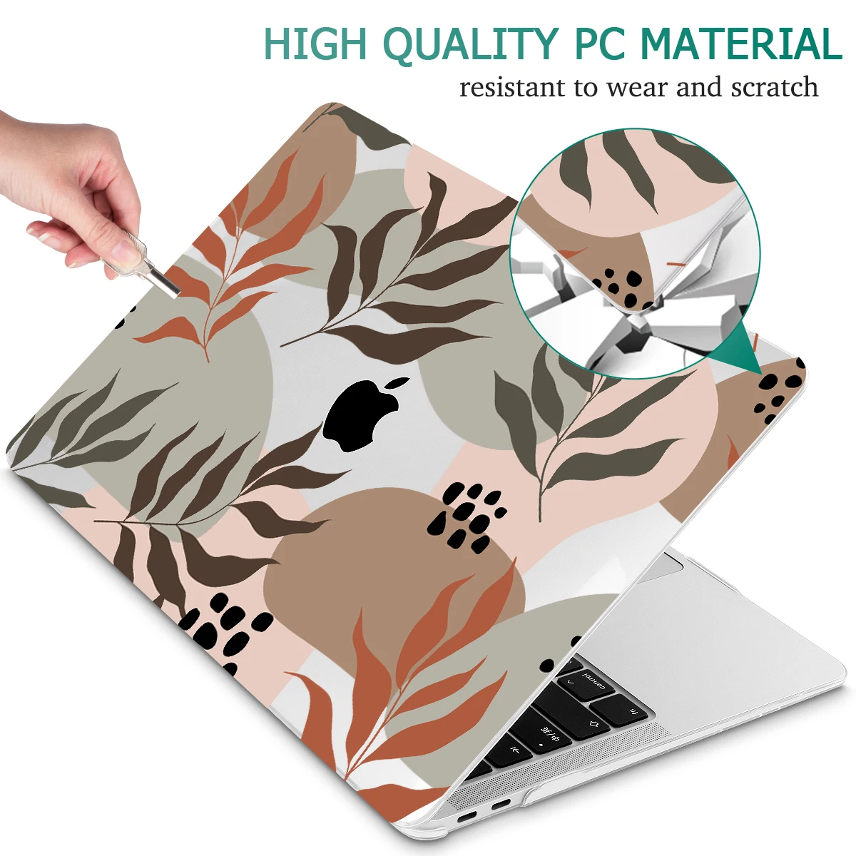 Tropical Leaves hard case for MacBook Pro 13 inch case A2338 M1 M2 Air 13 A2681 A2337 A2179 2022 2020 Pro 14 15 16 A2442 A2485