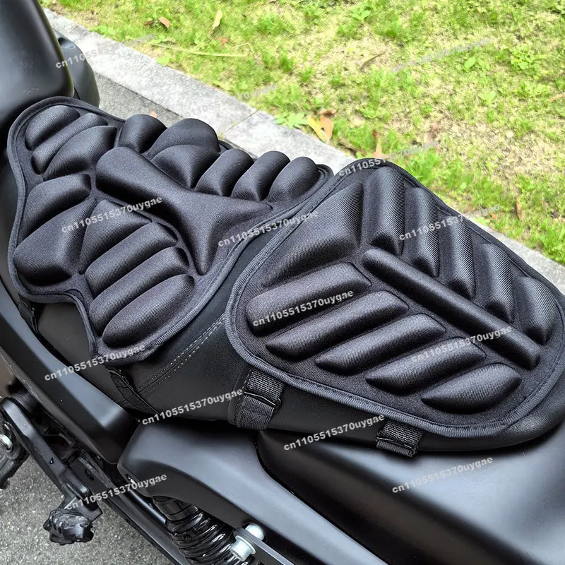 Double Seat 3D Motorcycle Cushion Shock-absorbing Breathable Electric Car Cushion