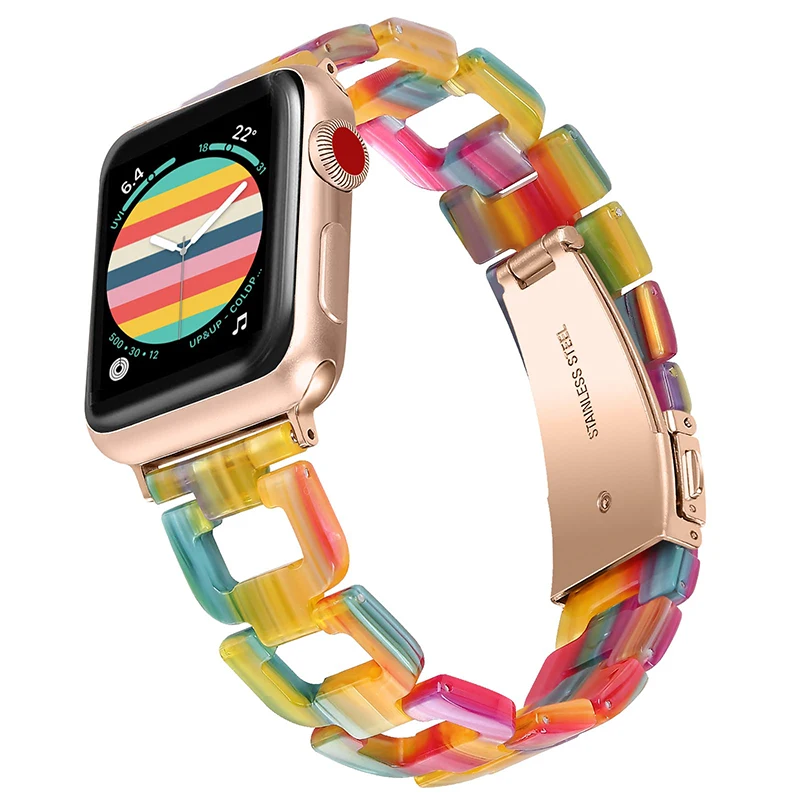 

For Apple Watch Series 10 46mm / Ultra 2 Ultra 49mm / 9 8 7 45mm / SE (2023) SE (2022) SE 6 5 4 44mm / 3 2 1 42mm Resin D Shape