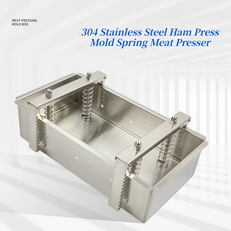 304 Stainless Steel Ham Press Mold Spring Meat Presser DIY Lunch Meat Bacon Forming Tool With Filter Cloth