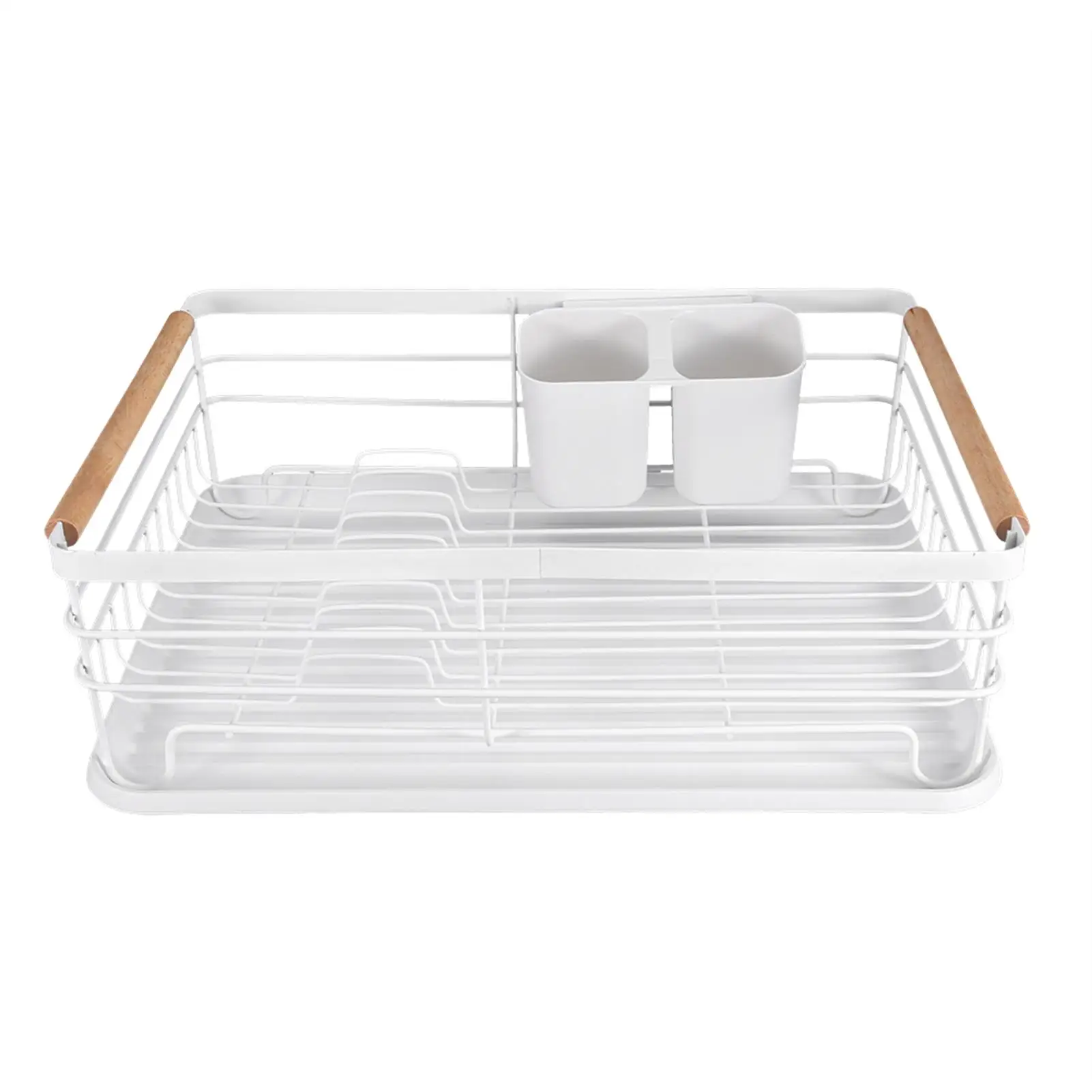 White Multifunctional Kitchen Dish Drainer Rack - Storage Shelf Organizer for Easy Drainage