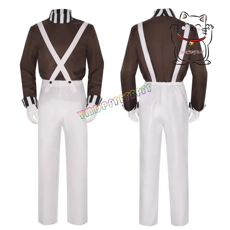 CyHot Oompa Role Playing Loompa Movie Charlie Disguises Wig Chocolate Fantasy Costume Adult Halloween Carnival Party Gift New