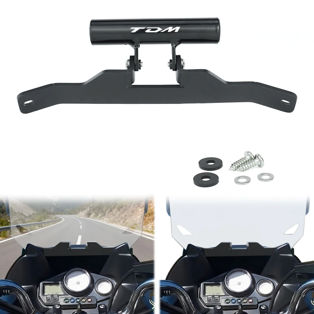 Motorcycle GPS Mount Navigation Plate Bracket For Yamaha TDM 900 TDM900 2002-2011 Windshield Phone Stand  Adapter Holder
