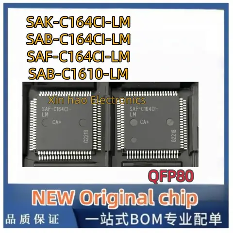1PCS New original SAF-C164CI-LM SAK-C164CI-LM SAB-C164CI-LM SAB-C1610-LM QFP80 chip IC Microcontroller Chip Electronic in stock