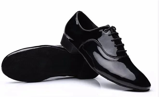Discount New High Quality White Black PU Leather Men's Ballroom Dance Shoes/ Salsa Tango Dance Shoes/ Latin Dance Shoes Men