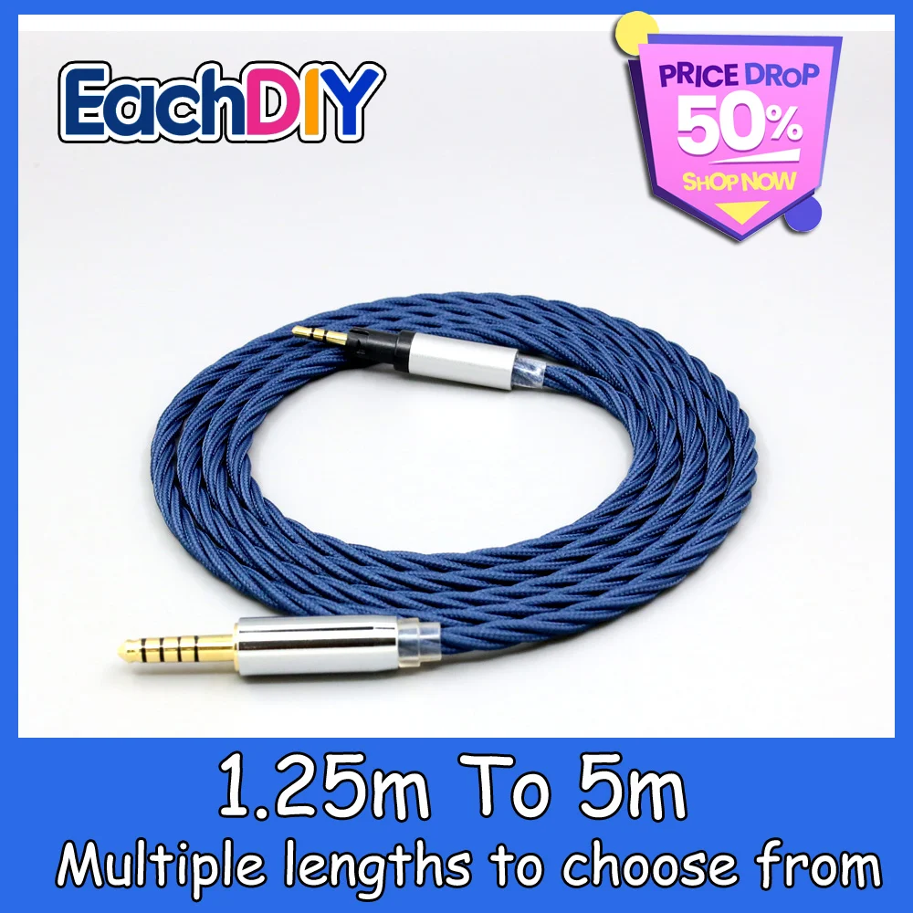 

99% Pure Silver OCC Graphene Alloy Full Sleeved Earphone Cable For Austrian Audio Hi-X15 Hi-X65 Hi-X50 X55 Headphones LN008577