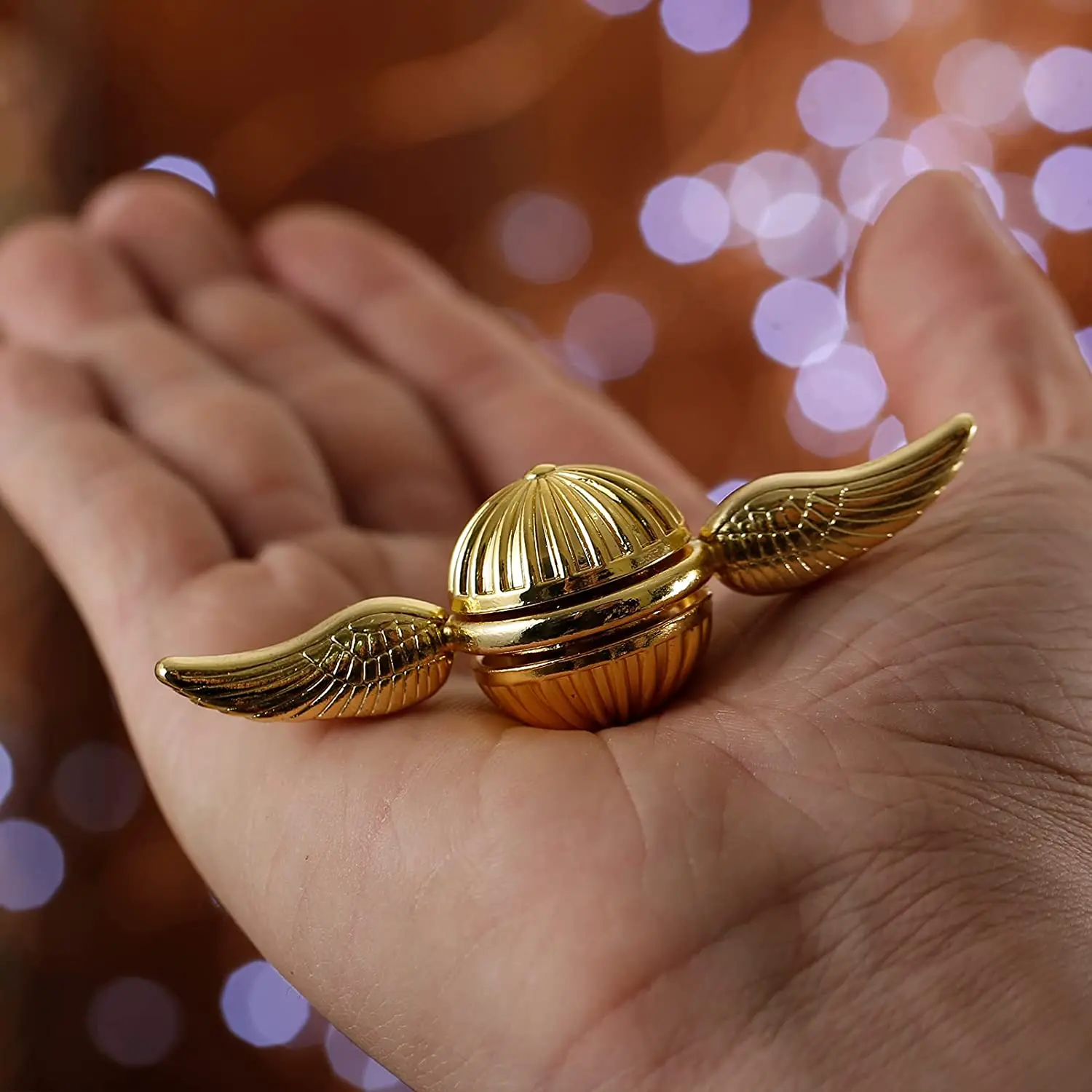 Antistress Hand Spinner, Bola de metal giratória, Golden Snitch Cupid Fidget Brinquedos, Angel Wings Hand Spinner