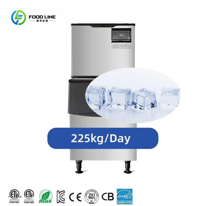 

Customized Automatic Commercial Ice Maker Machine 225kg/day Professional Water Conservation