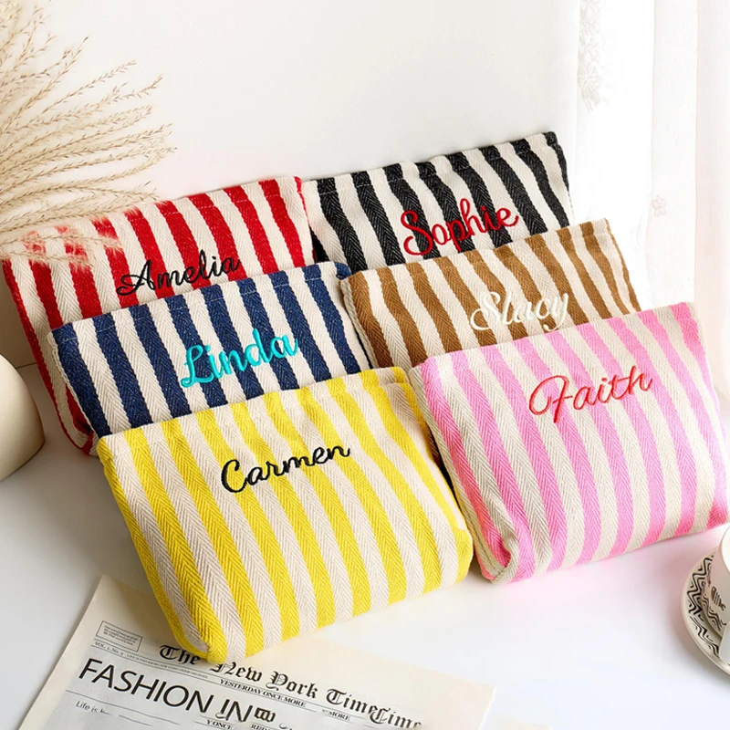 Monogram Custom Case - Bunte Bestickte Personalisierte Monogramm-Namenstasche für Frauen,