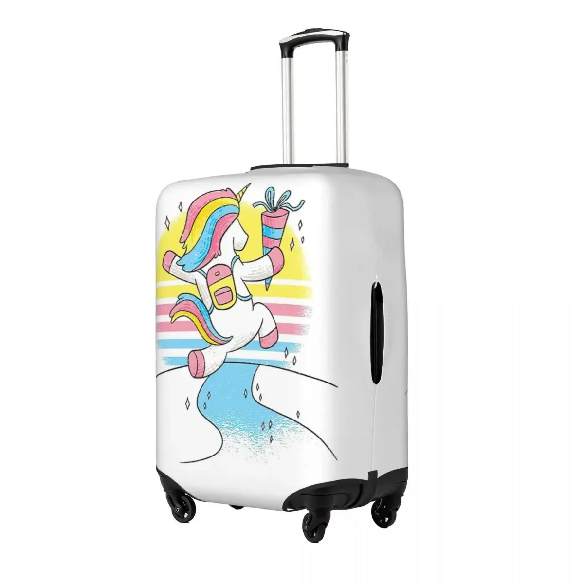 Happy Kinder Unicorn Print Luggage Protective Dust Covers Elastic Waterproof 18-32inch Suitcase Cover Travel Accessories