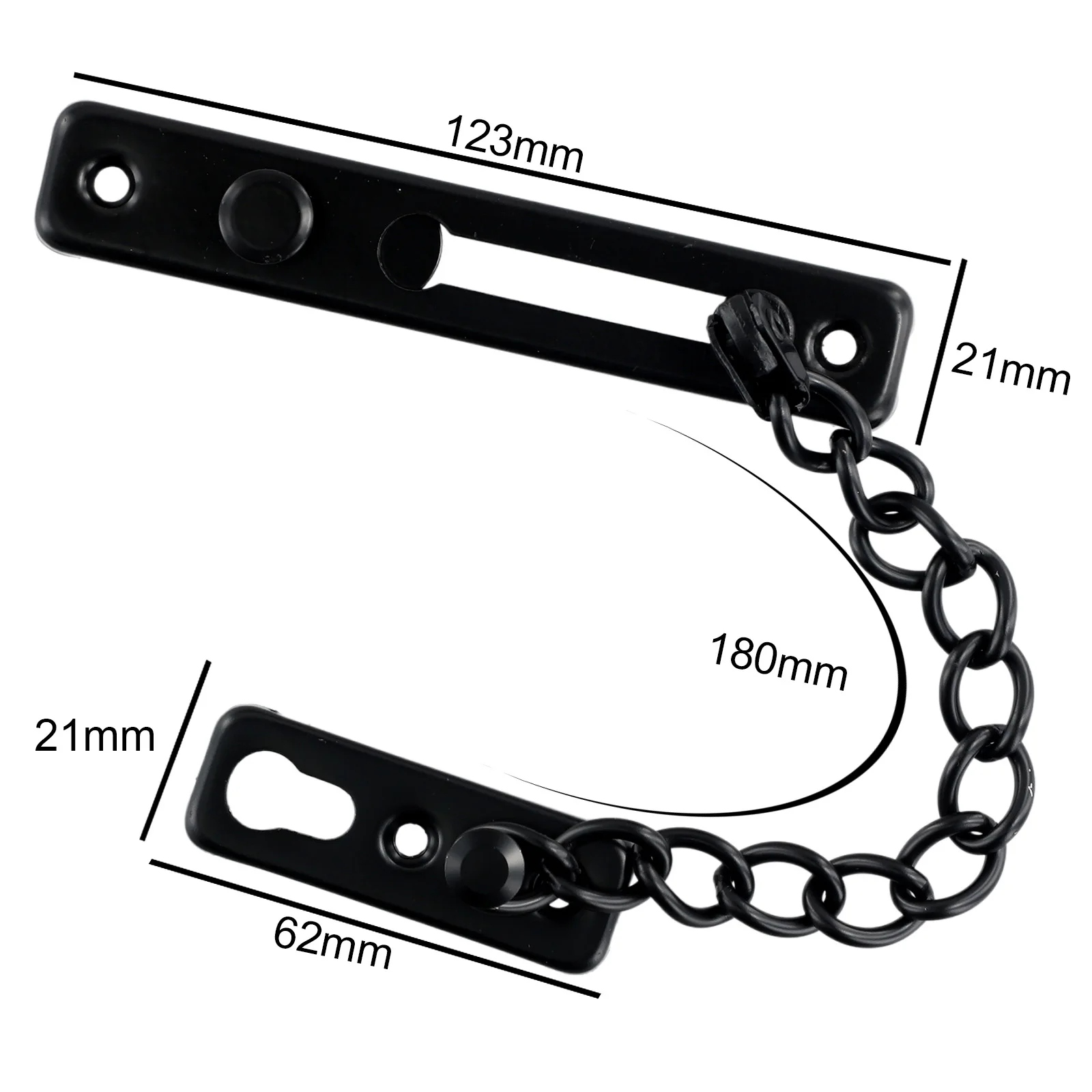 Stainless Steel Door Chain Latch Bolt Restrictor With Hardened Welded Chain For Controlled Door And Package Handling