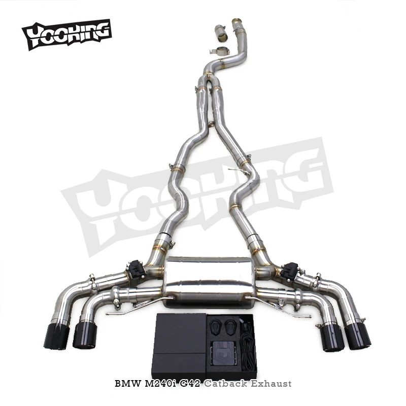 YD Valved Exhaust System For BMW M240 M240i G42 B58 3.0T 2017-2024 Valvetronic Exhaust Pipes With Valve Remote Control System