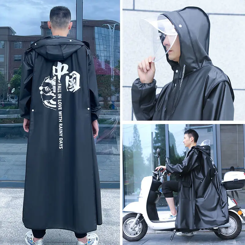 Wear resistant raincoat full body rain proof single man new all-in-one female adult battery car electric bicycle poncho