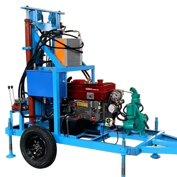 

Customized Accurate Positioning Water Well Drilling Rig Diesel Hydraulic Wheeled Crawler Type 25HP 28HP Up To 180m