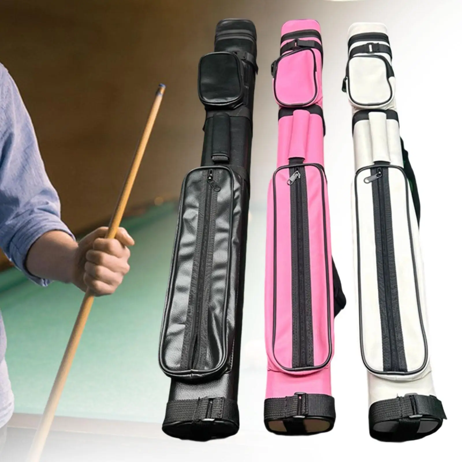 

Сумка для бильярдных удочек, сумка для переноски кия из искусственной кожи, пылезащитный органайзер 2x3, портативный устойчивый к царапинам чехол для переноски, коробка для хранения