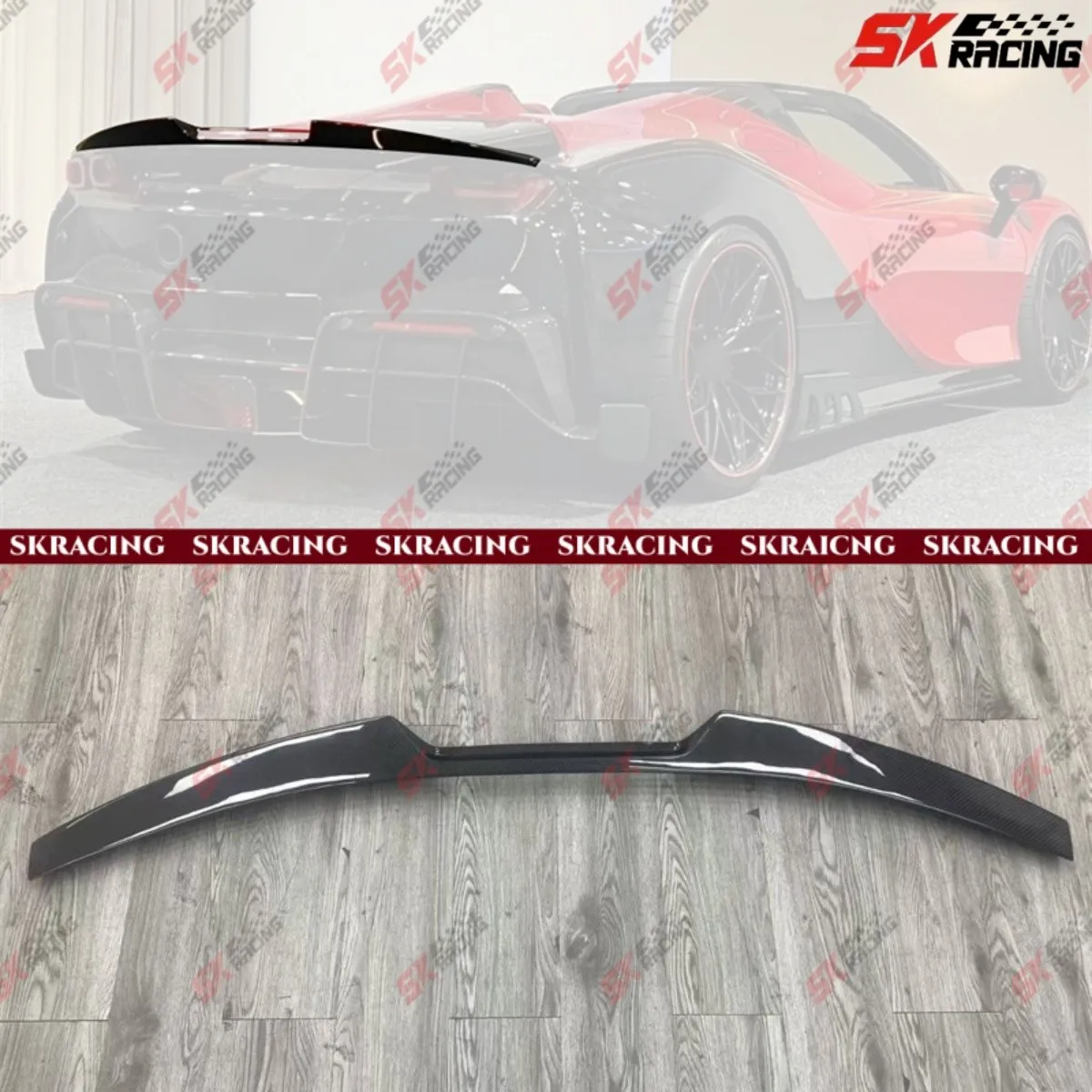 

Fits For Ferrari SF90 2020-2024 Carbon Fiber Rear Trunk Spoiler Wing BodyKit