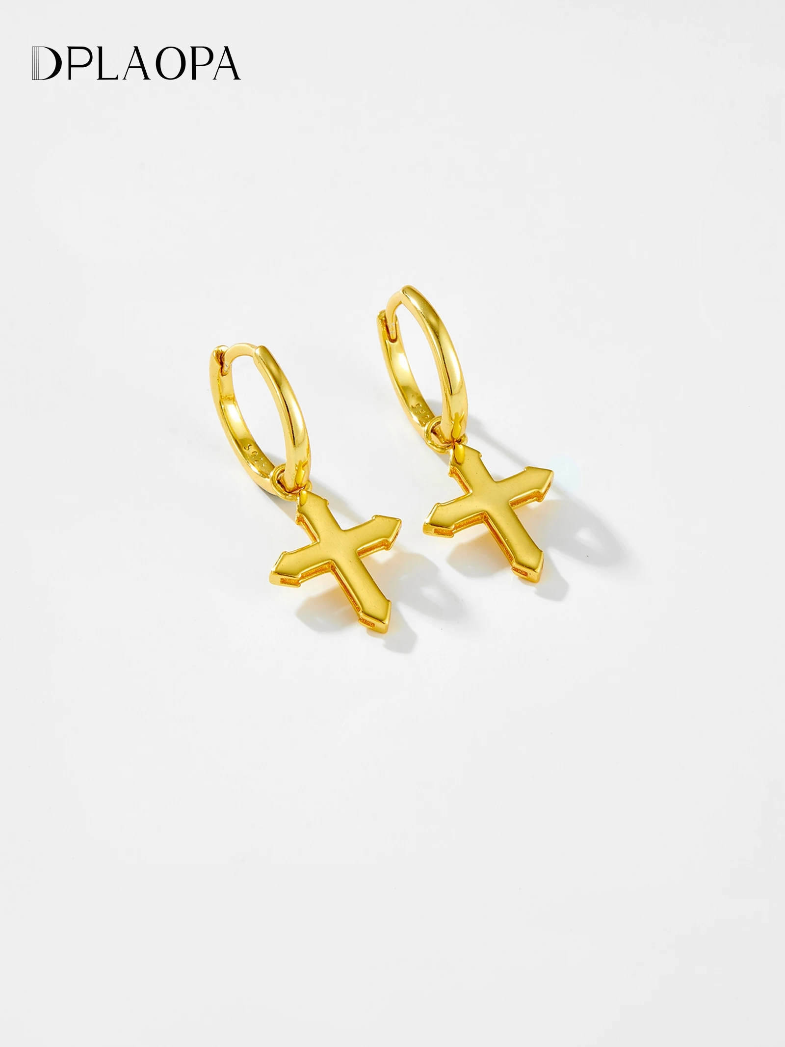 

Женские серьги-подвески из серебра 925 пробы с крестом