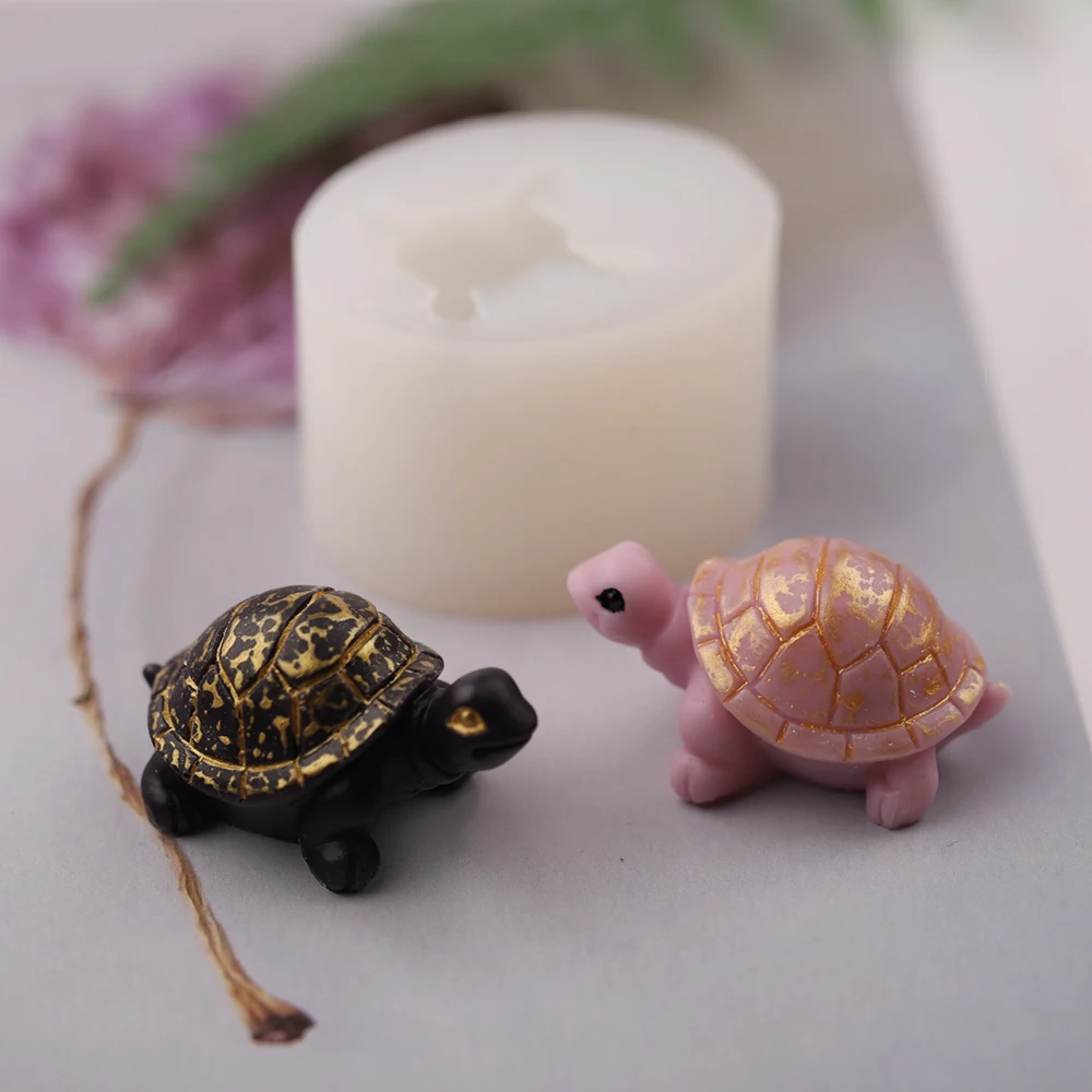 3D Mini Turtle Candle Molds Silicone  DIY Cute Turtle Candle Molds Candle Making Handmade Soap Polymer Clay Plaster Epoxy Resin