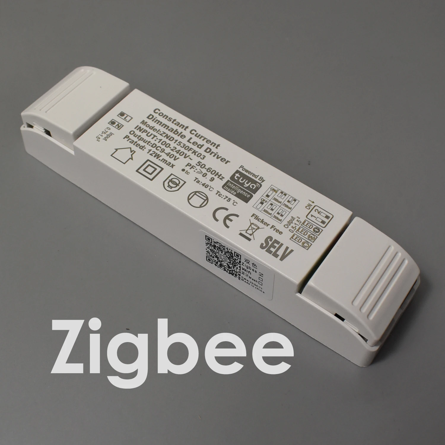 Zigbee 3.0 Slow Start 12W Slim Driver 200mA 300mA 350mA Tuya Smart APP Control for CCT Light WW+CW Dimmable for LED Modules Room