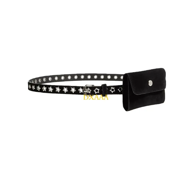 DXAA Practical Women Accessory Waist Pack Belt with Small Wallet Daily Essential for Casual Wear Travel and Formal Event