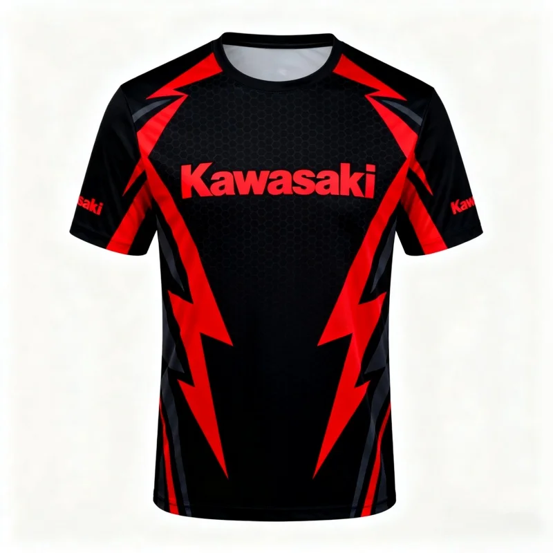 

New Men's Quick-drying Locomotive Style T-shirt Honda Casual Sweat-absorbing Short-sleeved Men Women Motorcycle Top Clothing