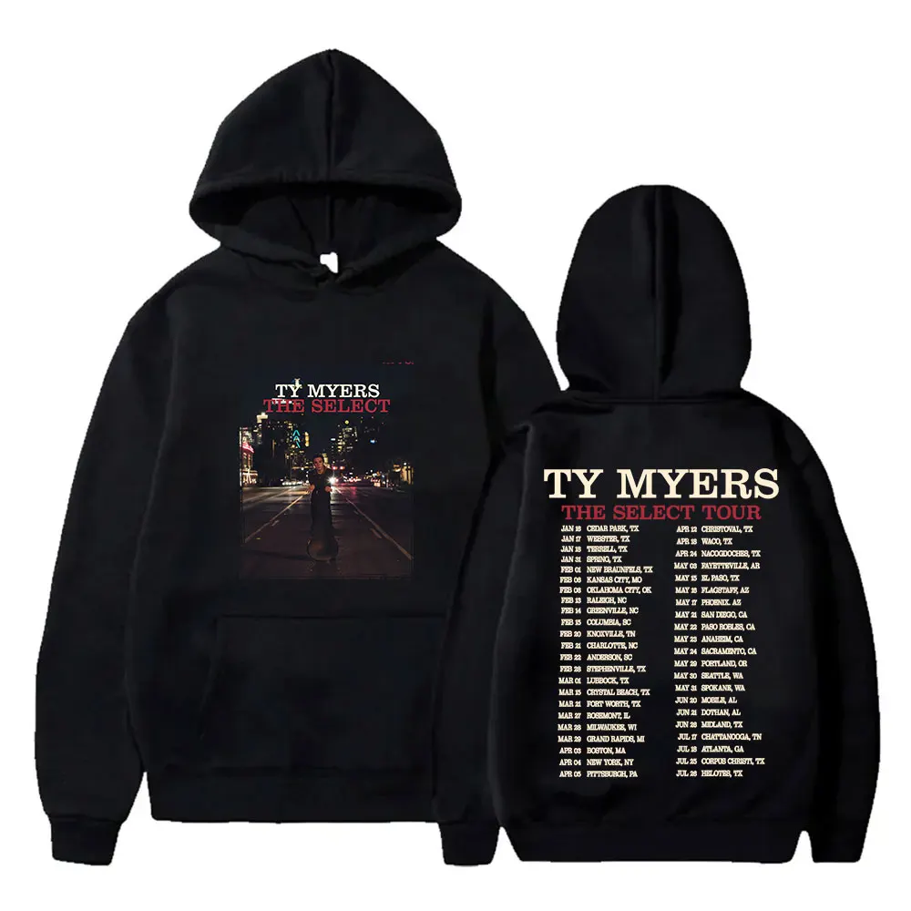 Ty Myers The Select Tour Merch Hoodies Cosplay Women Men Fashion Long Sleeve Sweatshirts Pullovers