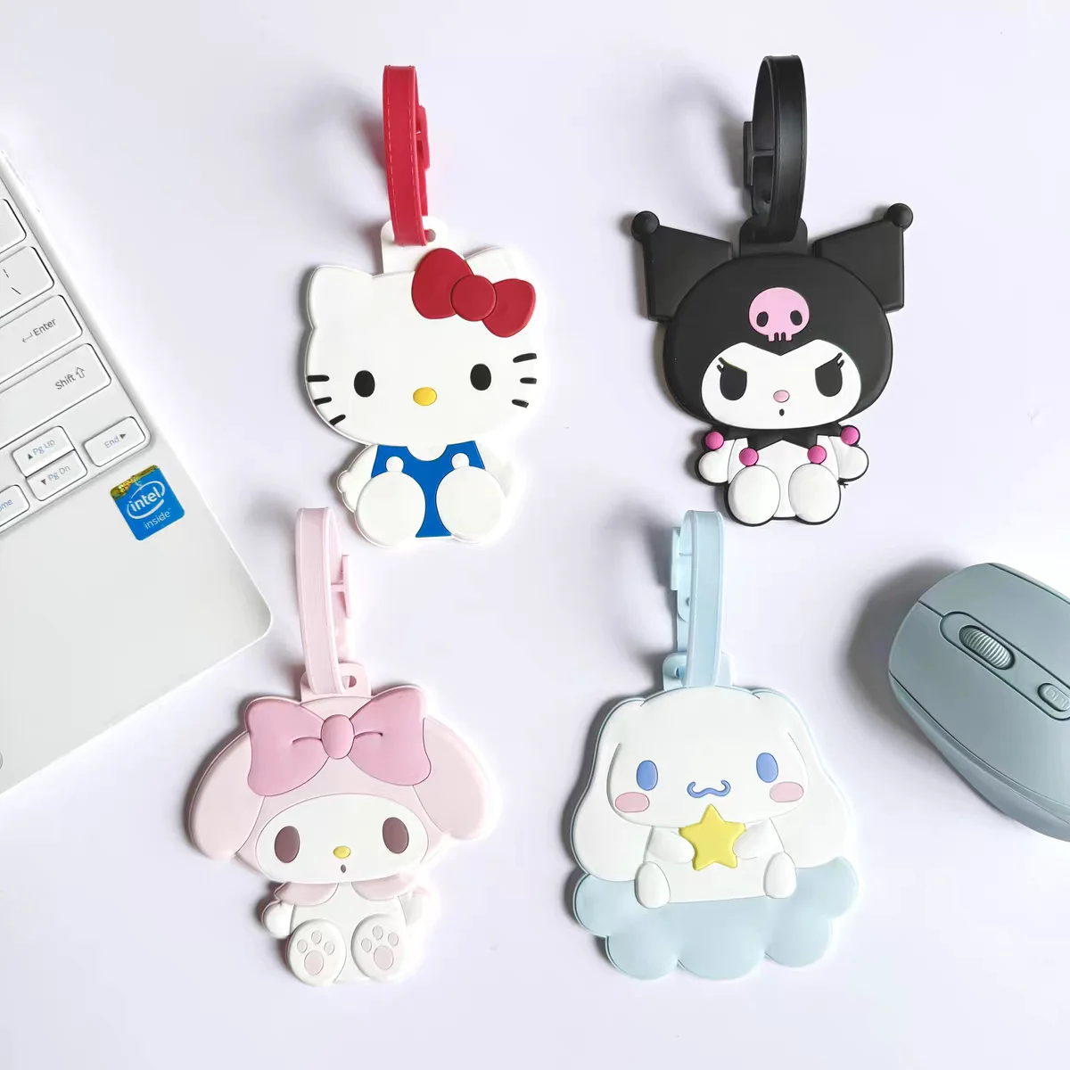 

Cartoon Sanrio Hello Kitty Cinnamoroll Luggage Label Travel Bag Tag Suitcase ID Address Holder Baggage Boarding Portable Ticket