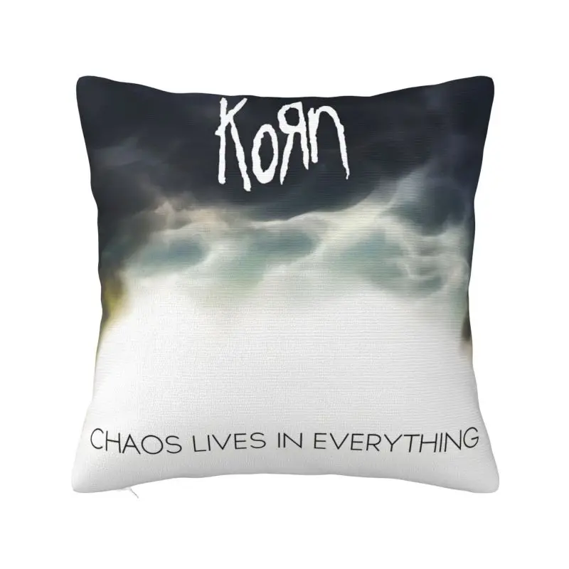 Custom Korns Heavy Metal Music Hard Rock Roll Throw Pillow Covers Band Chair Cushion Cover Square Pillowcase