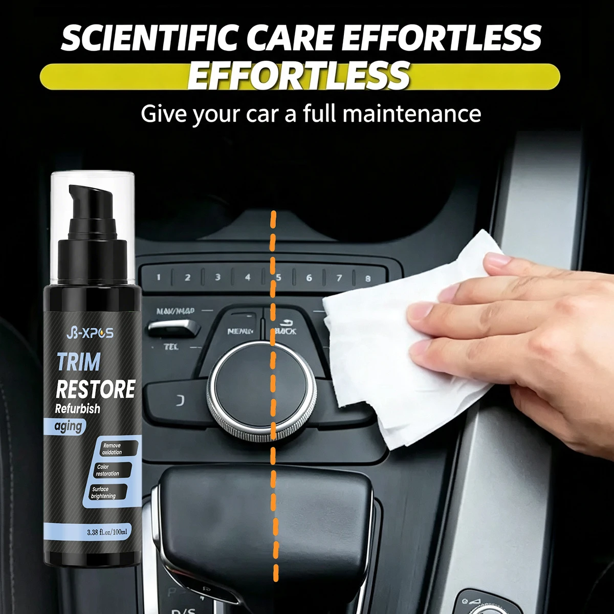 JB‑XPOS Trim Restore Refurbish Agent Remove Oxidation Color Restoration Surface Brightening Auto Plastic Care YT0202