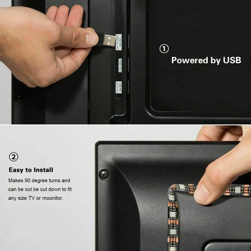 5050 RGB LED Flexible Light Strip USB RGB Strip Light for TV Background Walls Festival Decoration LED Strip Commercial Lighting