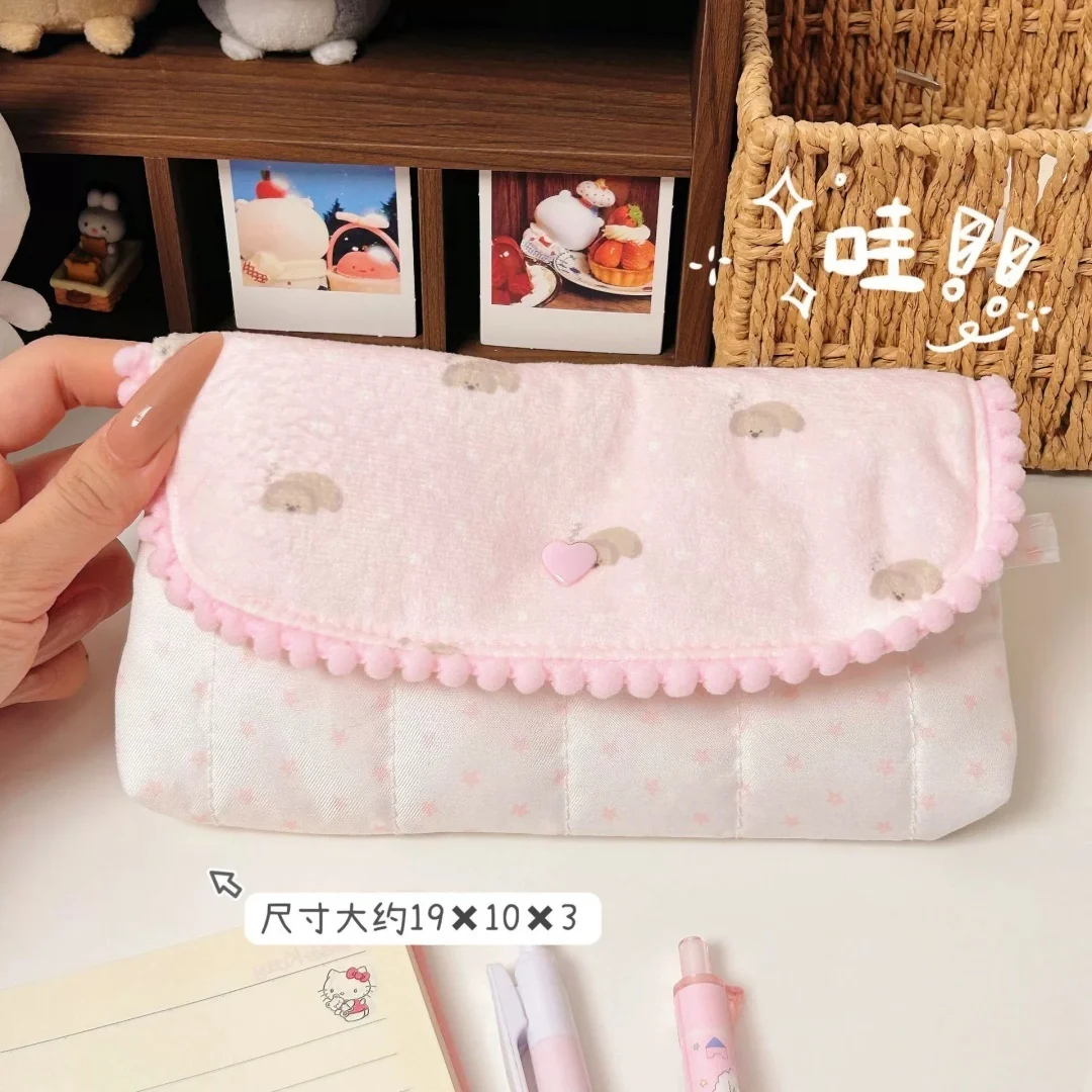 Cute Cartoon Pencil Bag Large Capacity Stationery Storage Pouch For School Students Pen Pouch Office Supplies Organizer Bag