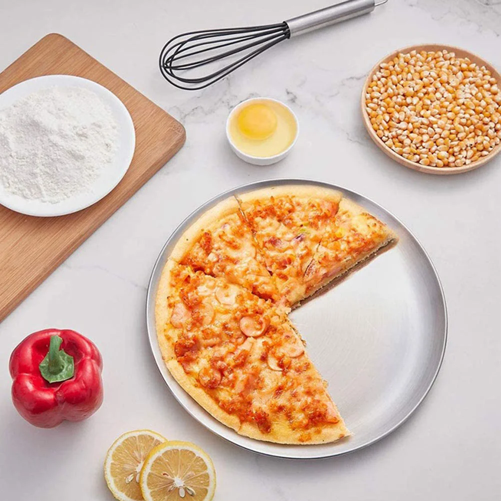 Pizza Plate Food Tray Home Stainless Steel Serving Plates Storage Trays Family Stylish