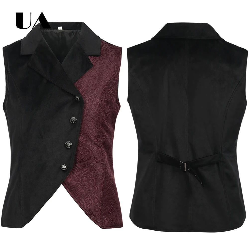 Patchwork Jacquard Men's Suit Vest, Prom Party Costume Waistcoat S-2XL