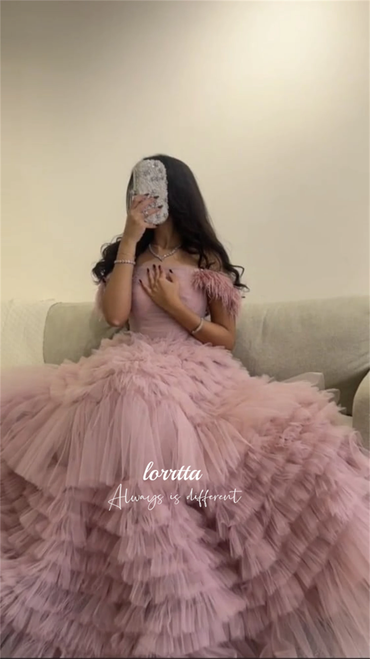 

Lorrtta Evening Dress Fluffy Party Graduation Gown Pink Dresses for Special Events Robe Soiree Robes De Cocktail Gala Customized