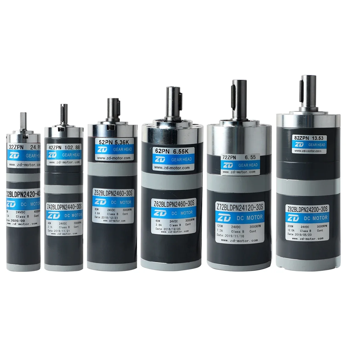 ZD Motor 12V 24V 25W 40W 100W 120W 180W 200W 300W High Speed High Torque Low Noise Planetary DC Gear Motor