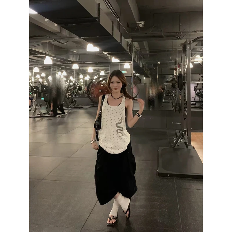 ZHIZOU Women Abi Goblin Black Jorts Harajuku Y2k Streetwear Cargo Shorts 2000s Aesthetic Pants Japanese Grunge Cyber Punk Tomboy