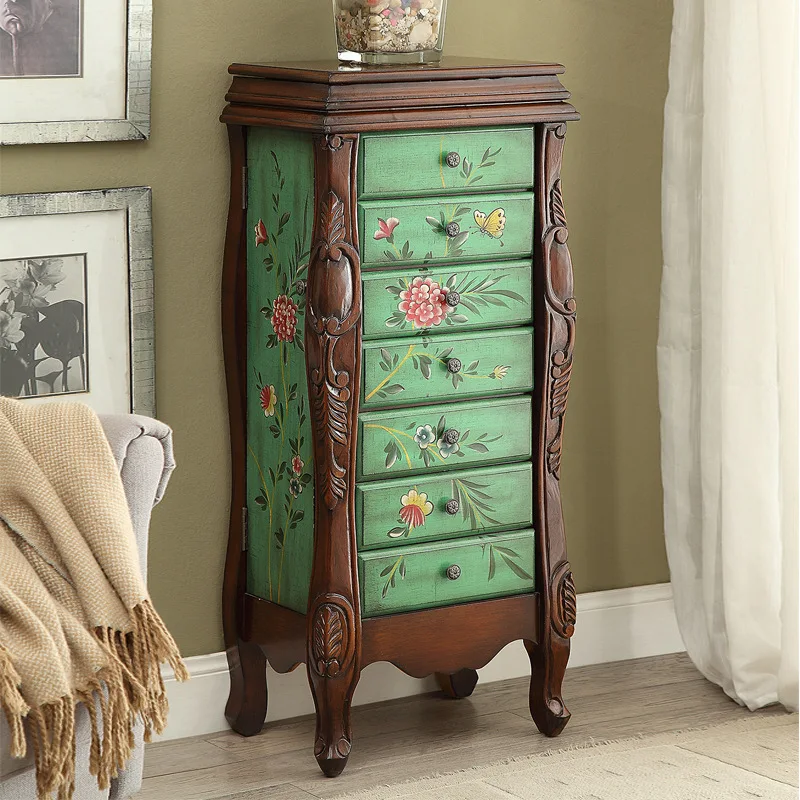 Portagioie con sette secchi per camera da letto, portagioie con specchio