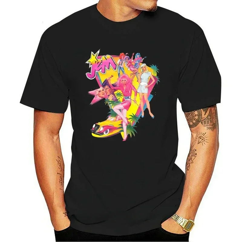 Jem e The Hologram Retro T-shirt, Presente legal, Filme de fantasia, Presente de aniversário, Novo, Atacado