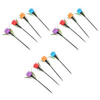 12 Pcs Solar Lawn Light Outdoor Decorative Lights Tulip Path GroundInserted Lamp Courtyard Garden Roadside EnergySaving