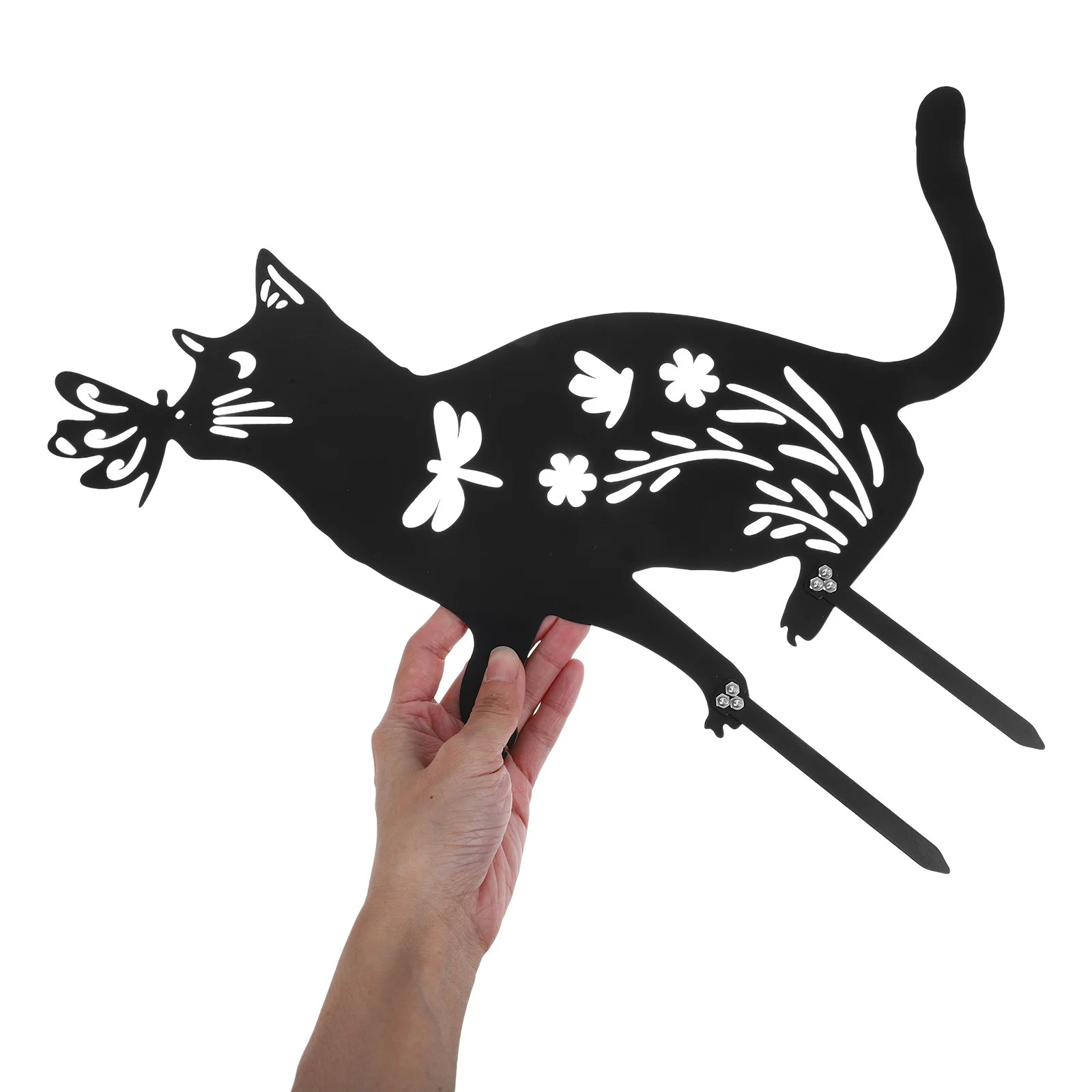 2 قطعة ساحة في الهواء الطلق الحيوان حصة الحديد حديقة القط إدراج ديكور الحديقة زخرفة حديقة حصص ديكور الحيوان حصص الفناء