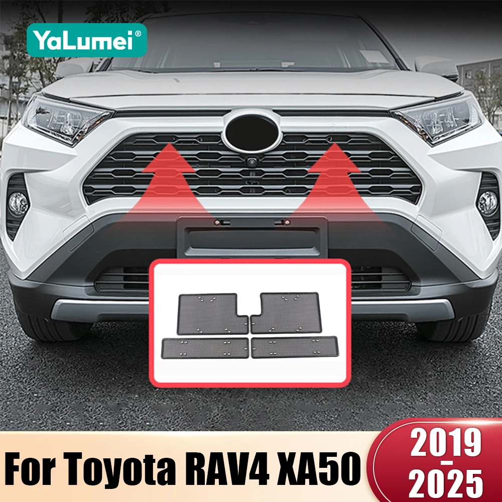 

Для Toyota RAV4 XA50 2019 2020 2021 2022 2023 2024 2025 гибридная передняя решетка автомобиля, сетка от насекомых, внешние детали, аксессуары