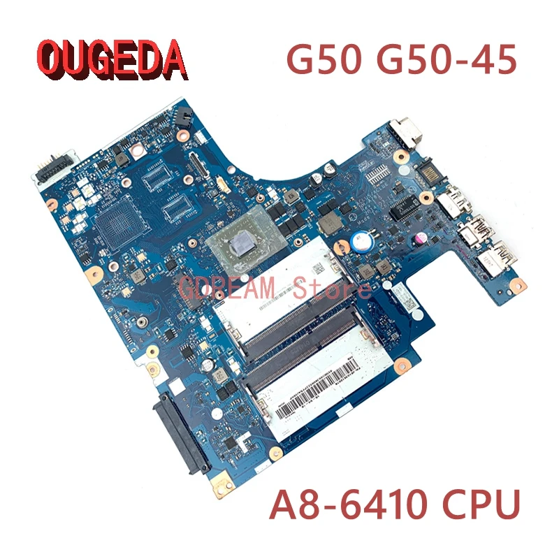 

OUGEDA ACLU5 AULU6 NM-A281 REV:1.0 5B20G38065 Laptop Motherboard For Lenovo G50 G50-45 DDR3 A8-6410 CPU MAIN BOARD Full tested