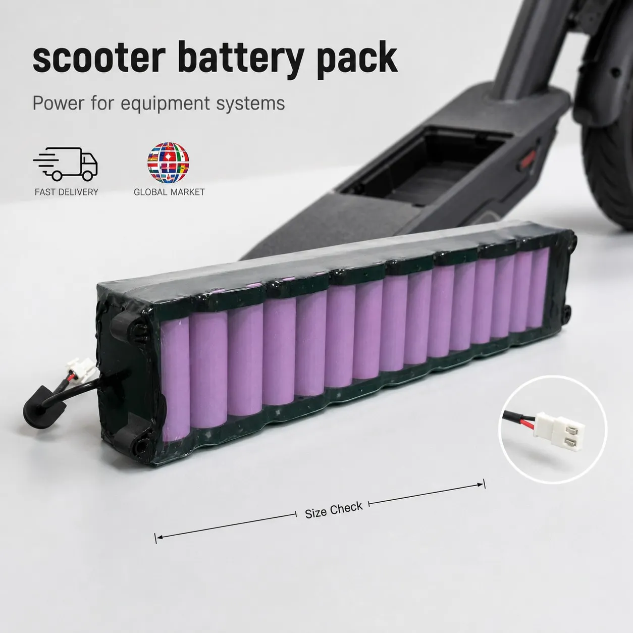 36V 7.8Ah Li-Ion Scooter Battery Pack Replacement for M365 E Scooter Repair BMS XT60 Harness DIY Replacement Module
