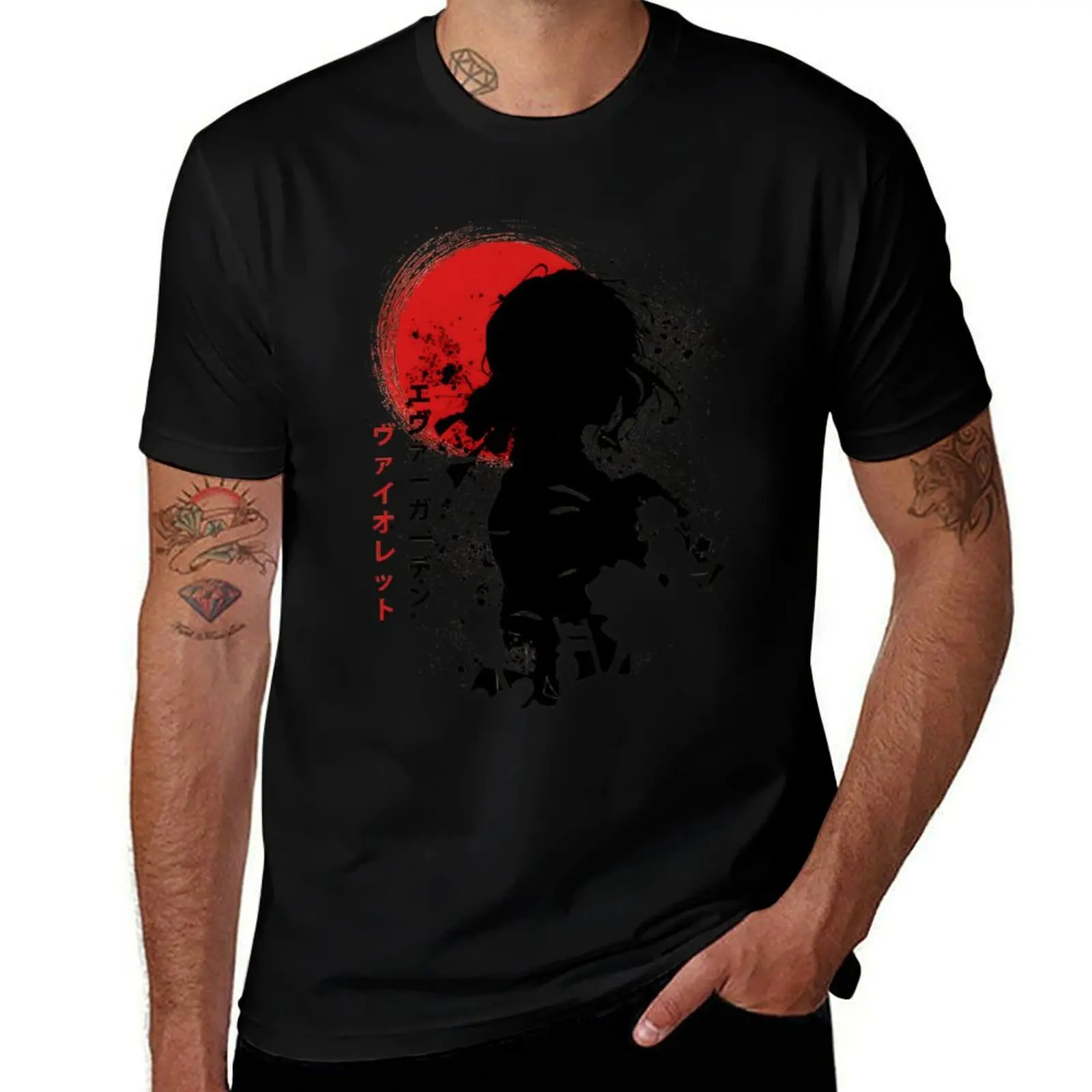 

Violet evergarden dark T-Shirt Plus Size Simple Casual Top