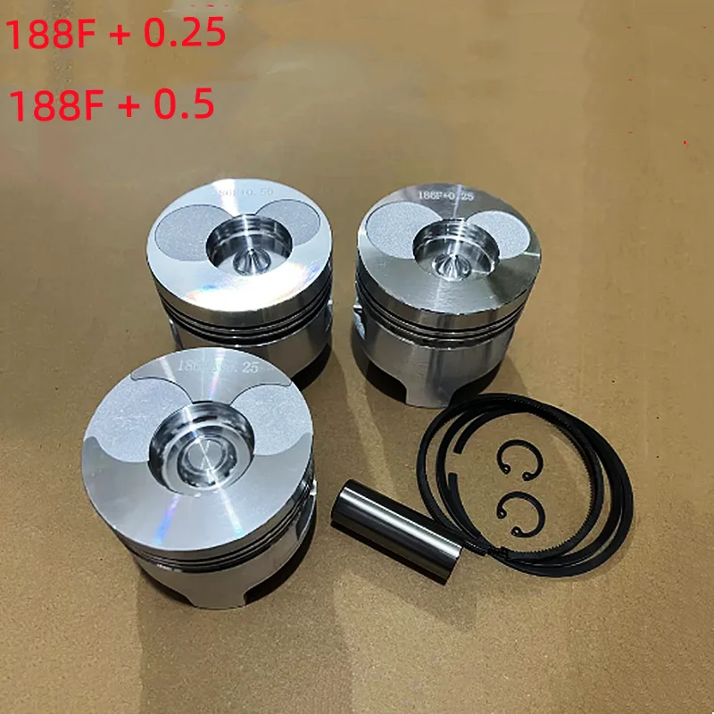 1SET 188 kit anello elastico perno anello pistone per 188F + 0.25 / 188F + 0.50 parti Micro motozappa motore diesel cinese