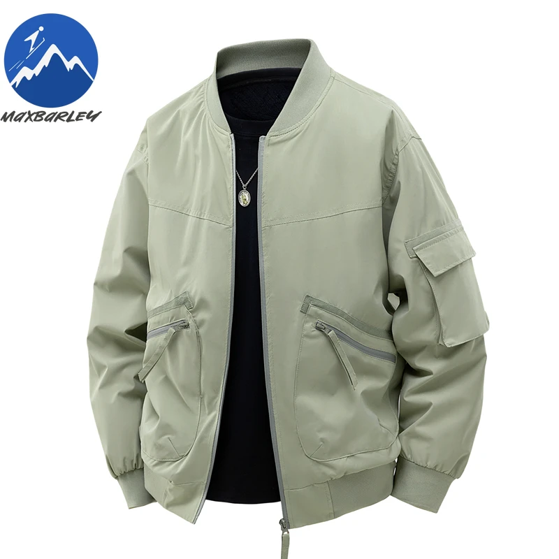 Maxbarley Brand Baseball Jacket Men 2025 Autumn Fashion Casual Multi-Pocket Windproof Coat Normcorers Working Jackets