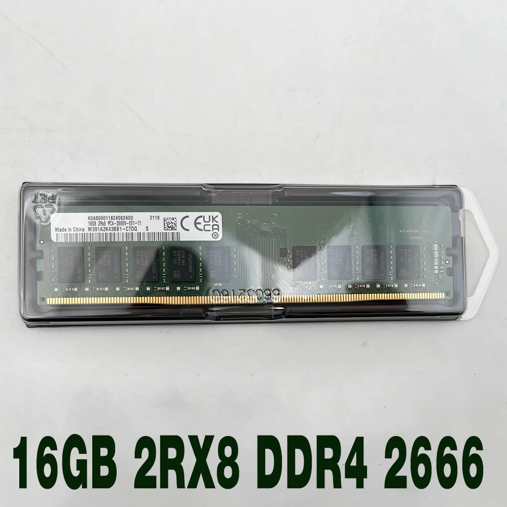 1 pcs New M391A2K43BB1-CTDQ For Samsung 16G PC4-2666V ECC UDIMM Server Memory Fast Ship High Quality 16GB 2RX8 DDR4 2666