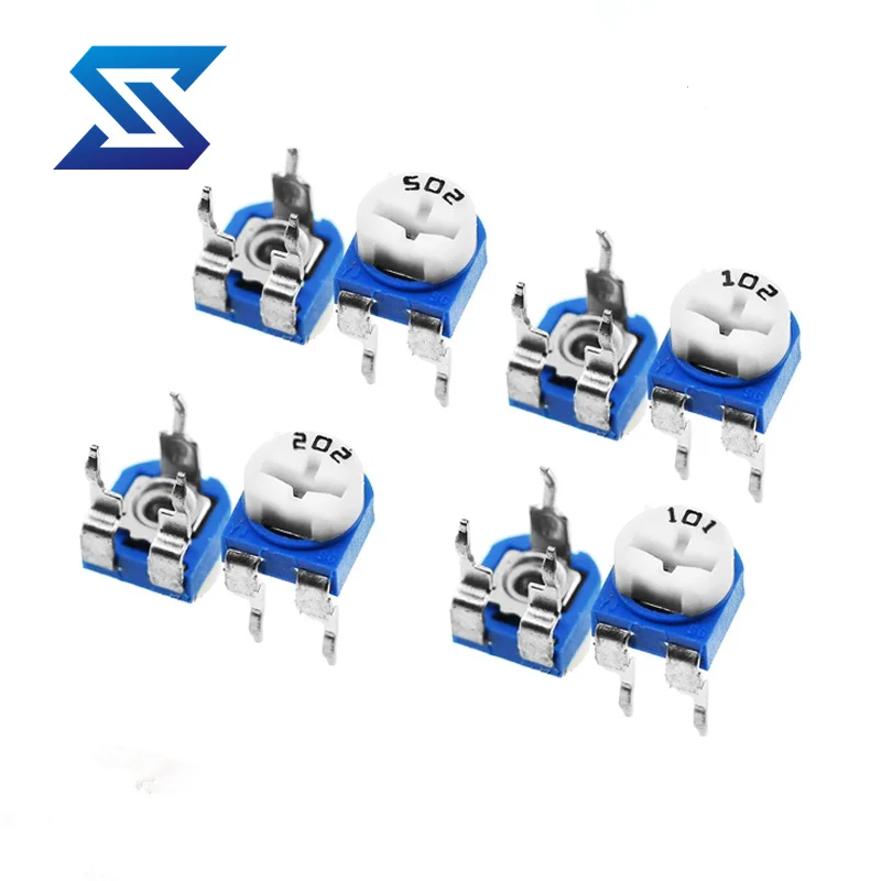 20Pcs RM065 RM-065 Series 100 200 500 1K 2K 5K 10K 20K 50K 100K 200K 500K 1M Ohm Trimpot Trimmer Potentiometer Variable Resistor