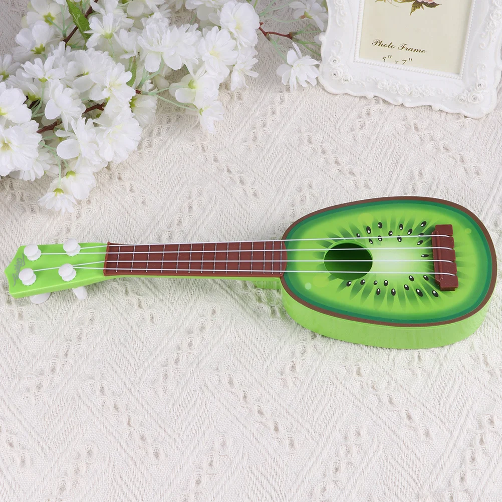 

2Pcs Fruit Shaped Mini Ukulele Chic Plastic Beginner Instrument for Children Music Education and Parent Child Interaction